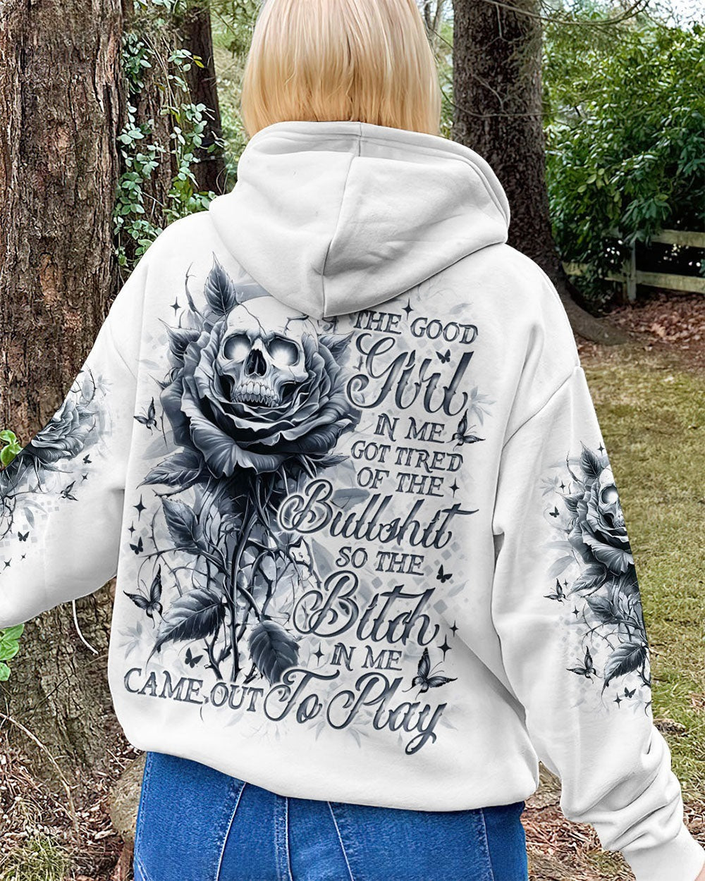 BLISSCORNERS BUT DID YOU DIE MOM LIFE MESSY BUN SKULL ALL OVER PRINT