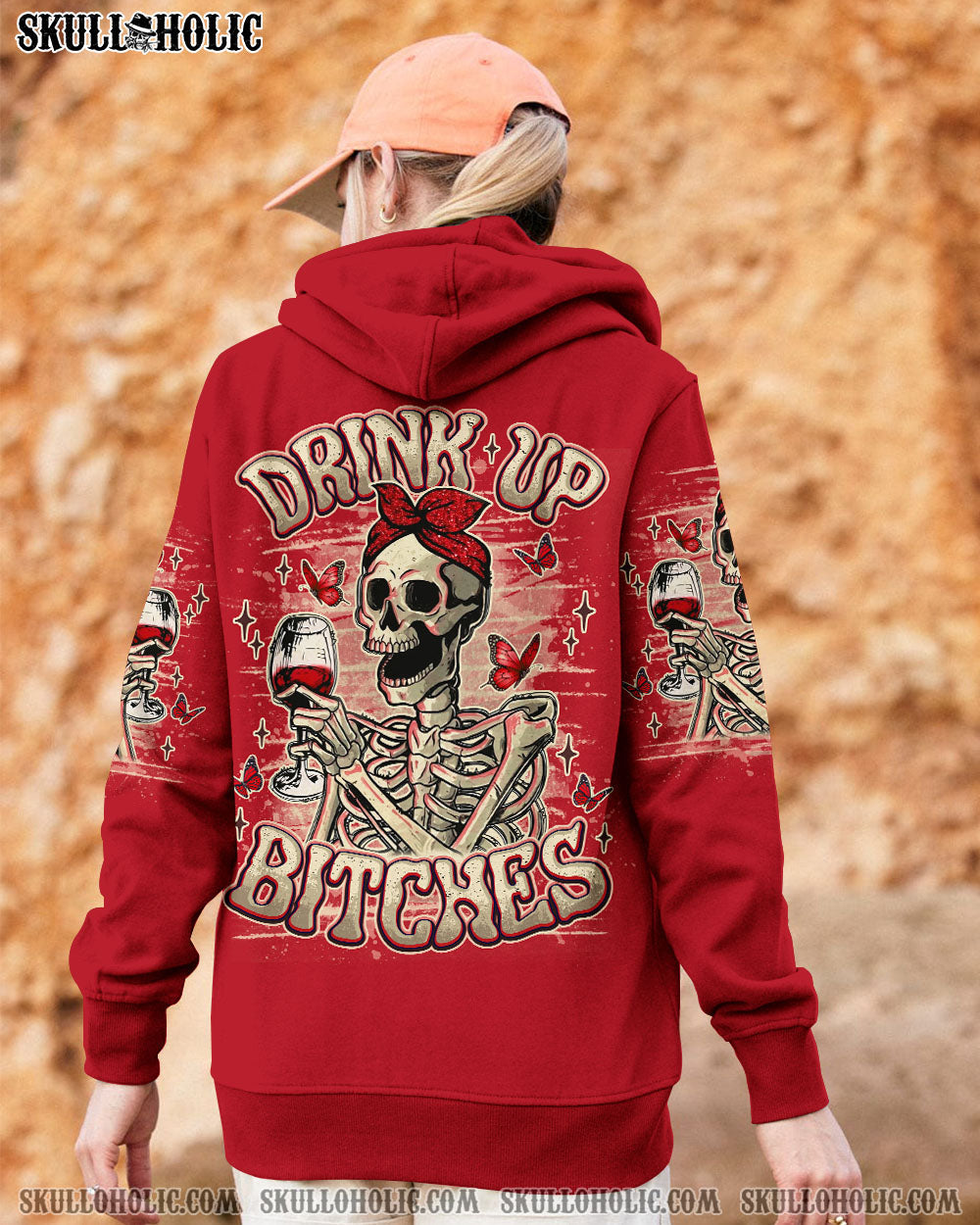 BLISSCORNERS DRINK UP B**CHES SKELETON ALL OVER PRINT