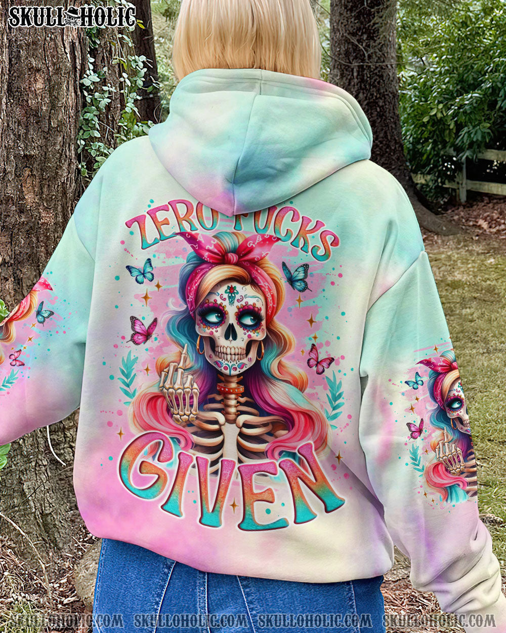 BLISSCORNERS ZERO F GIVEN SKULL MESSY BUN  ALL OVER PRINT