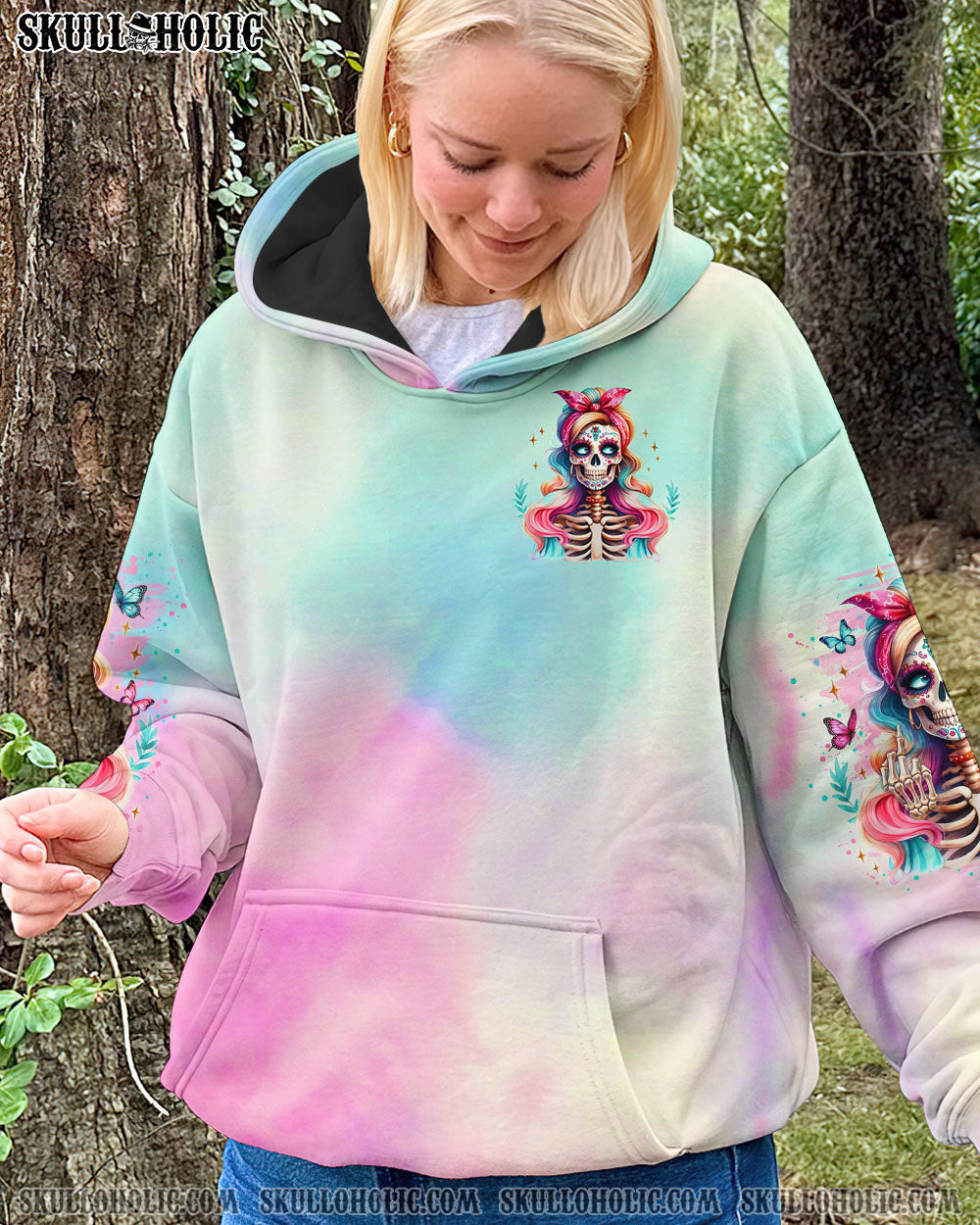 BLISSCORNERS ZERO F GIVEN SKULL MESSY BUN  ALL OVER PRINT