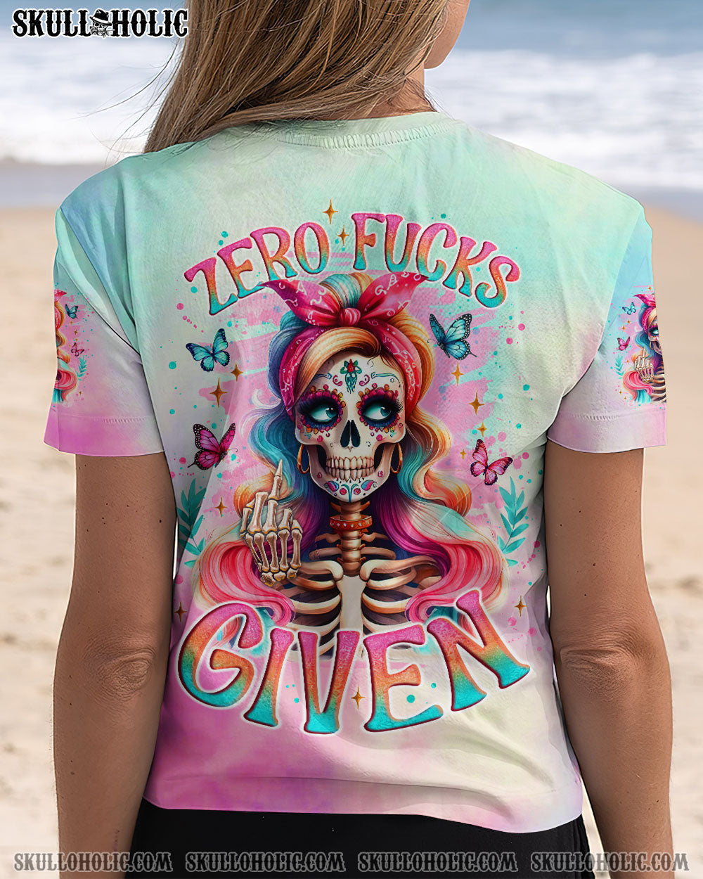 BLISSCORNERS ZERO F GIVEN SKULL MESSY BUN  ALL OVER PRINT