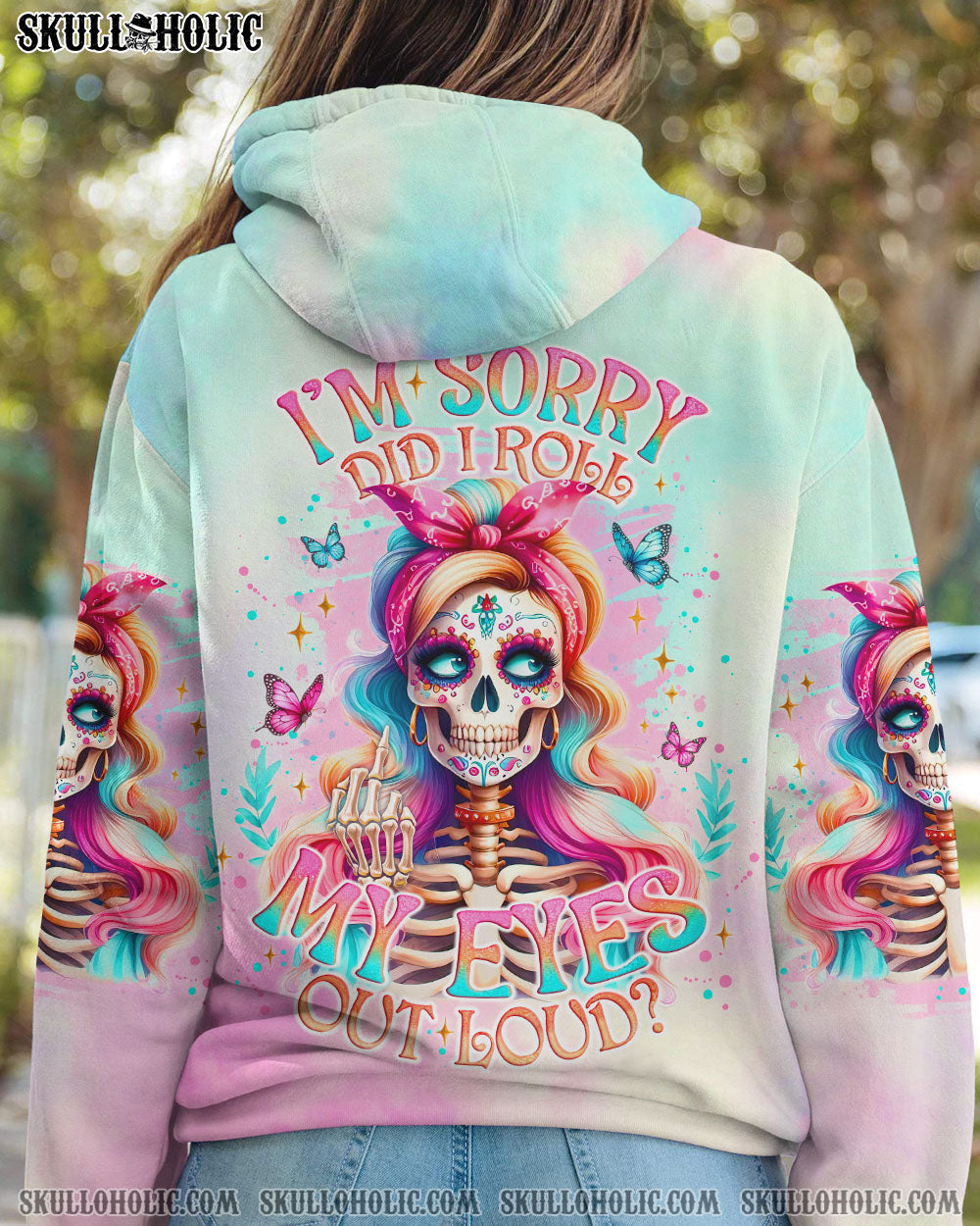 BLISSCORNERS DID I ROLL MY EYES OUT LOUD MESSY BUN ALL OVER PRINT