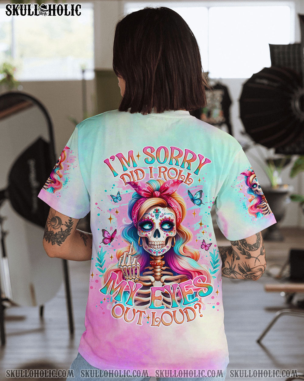 BLISSCORNERS DID I ROLL MY EYES OUT LOUD MESSY BUN ALL OVER PRINT