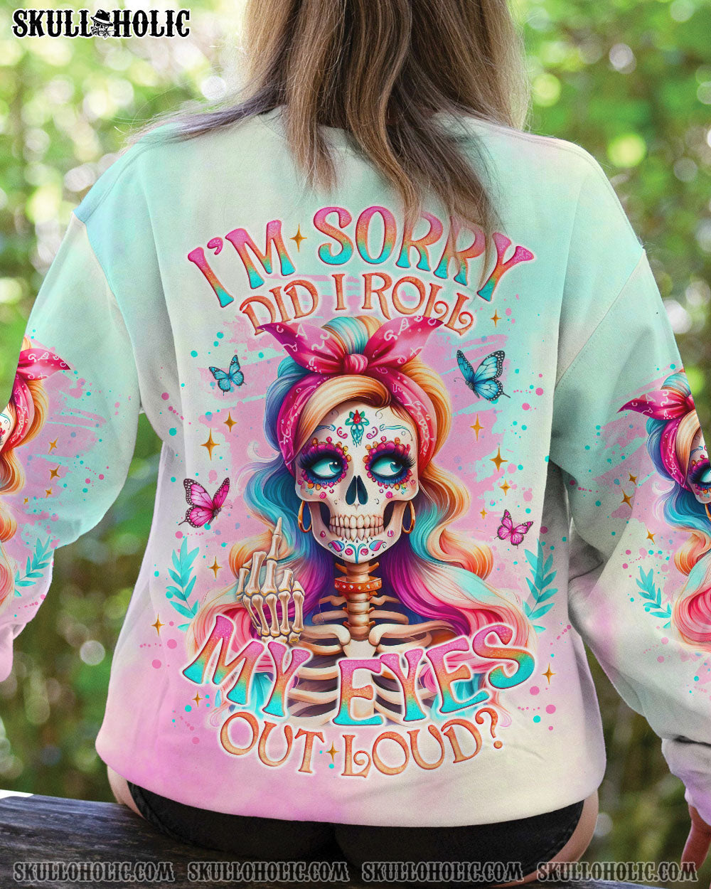 BLISSCORNERS DID I ROLL MY EYES OUT LOUD MESSY BUN ALL OVER PRINT