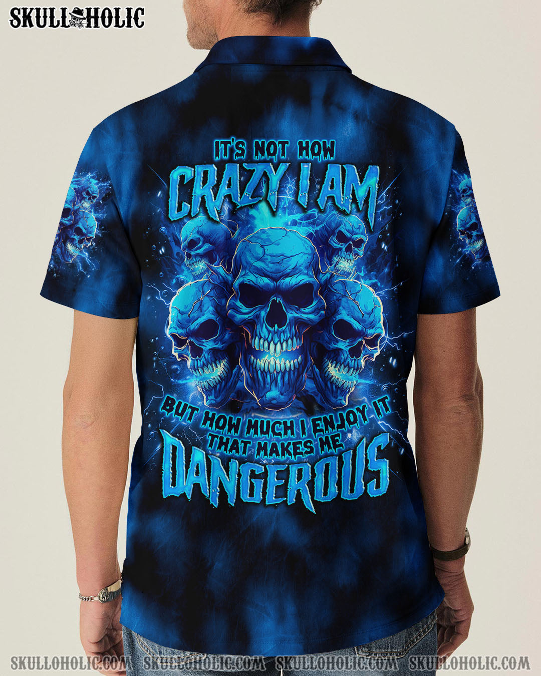 BLISSCORNERS IT'S NOT HOW CRAZY I AM SKULL TIE DYE ALL OVER PRINT