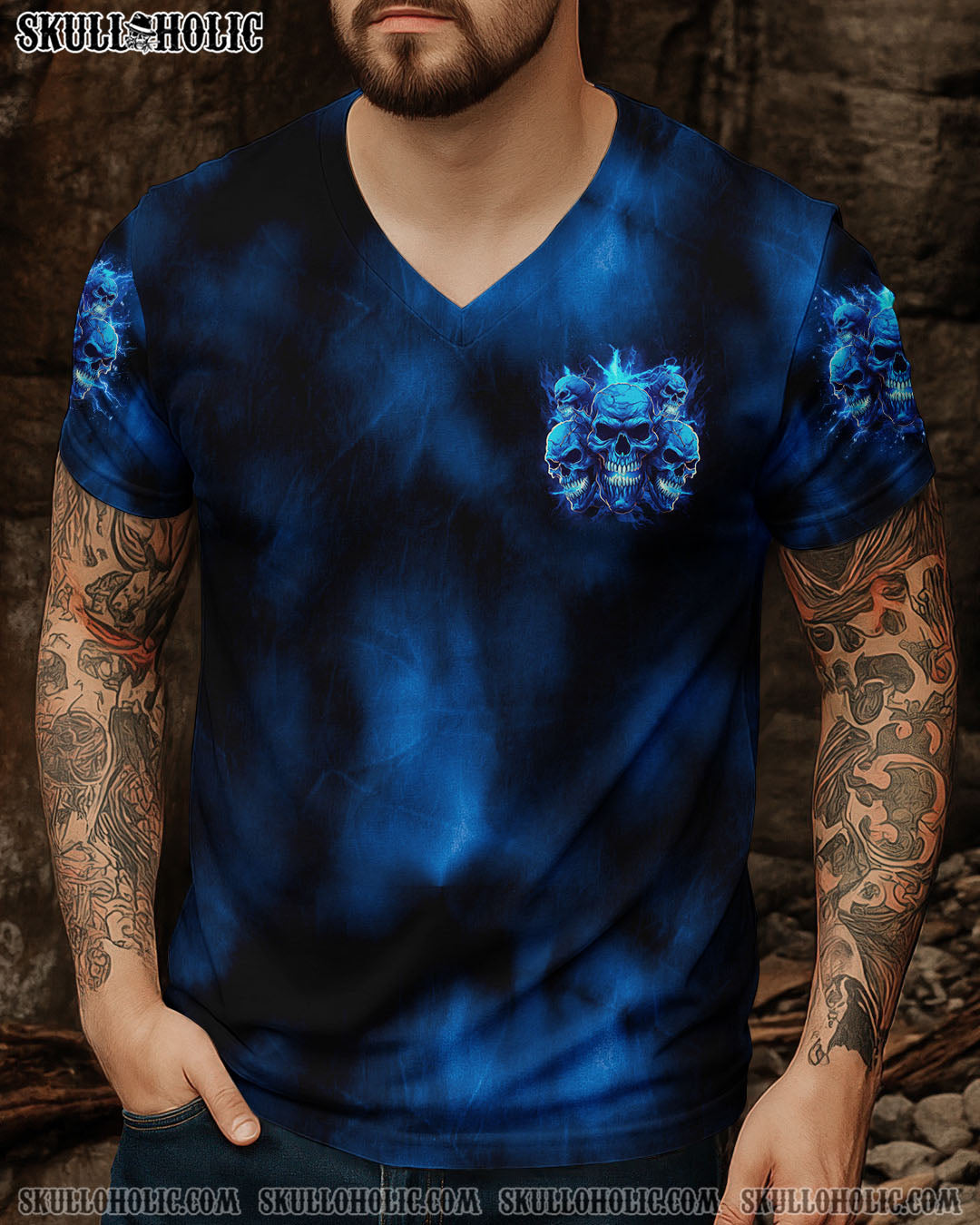 BLISSCORNERS IT'S NOT HOW CRAZY I AM SKULL TIE DYE ALL OVER PRINT