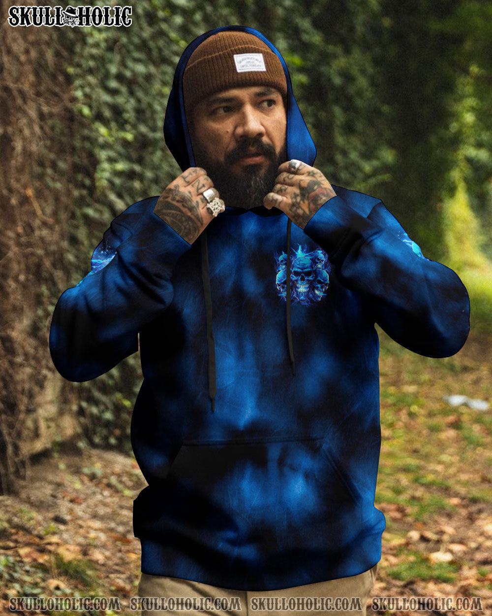 BLISSCORNERS IT'S NOT HOW CRAZY I AM SKULL TIE DYE ALL OVER PRINT