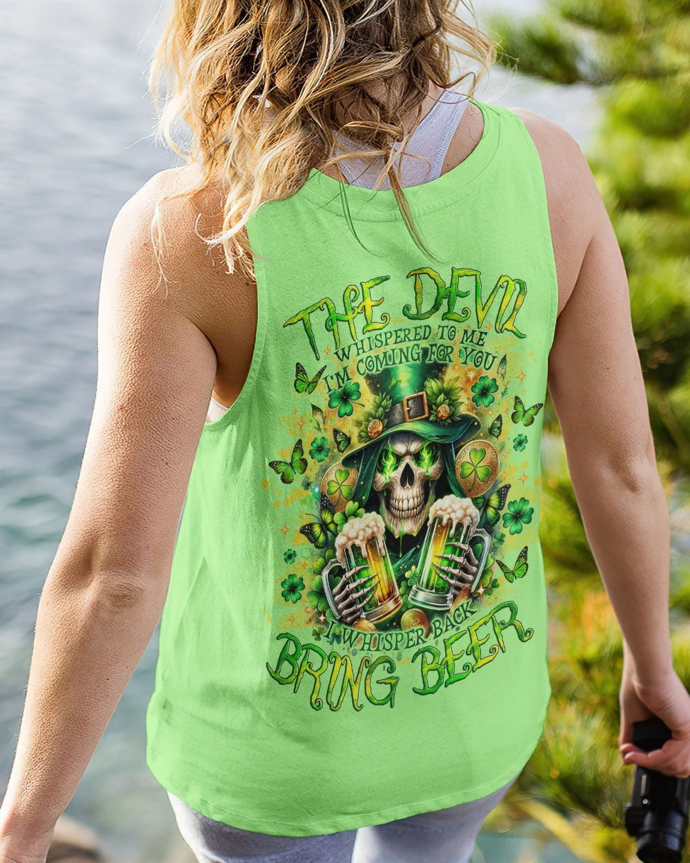 BLISSCORNERS THE DEVIL WHISPERED BEER REAPER PATRICK'S DAY ALL OVER PRINT