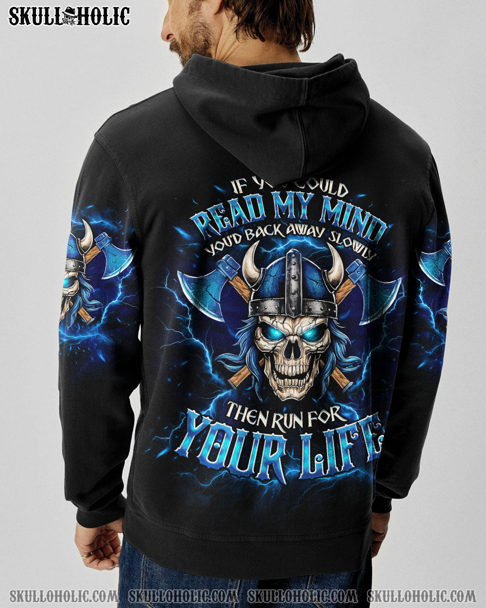 BLISSCORNERS IF YOU COULD READ MY MIND VIKING SKULL ALL OVER PRINT