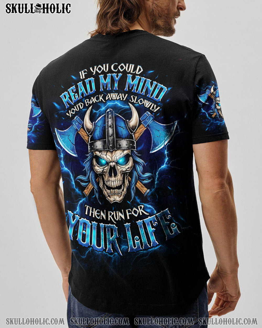 BLISSCORNERS IF YOU COULD READ MY MIND VIKING SKULL ALL OVER PRINT