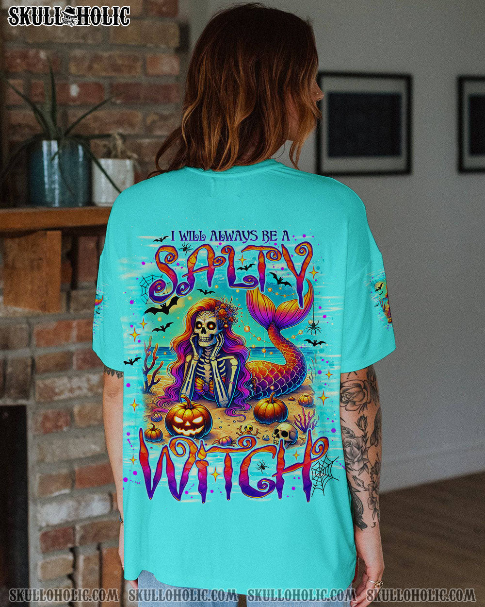 BLISSCORNERS SALTY WITCH MERMAID HALLOWEEN ALL OVER PRINT