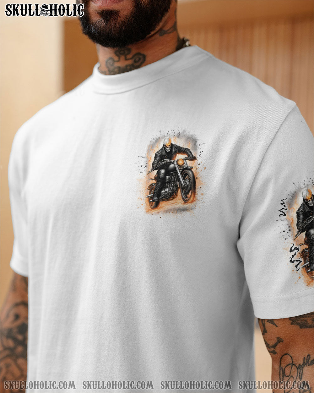 BLISSCORNERS TAKE IT OUT AND PLAY WITH IT BIKER SKULL ALL OVER PRINT