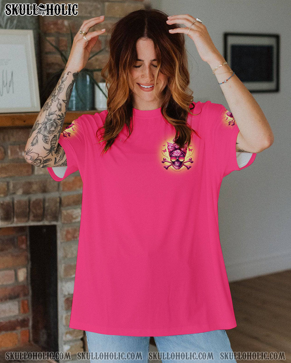 BLISSCORNERS BUT DID YOU DIE MOM LIFE MESSY BUN SKULL ALL OVER PRINT