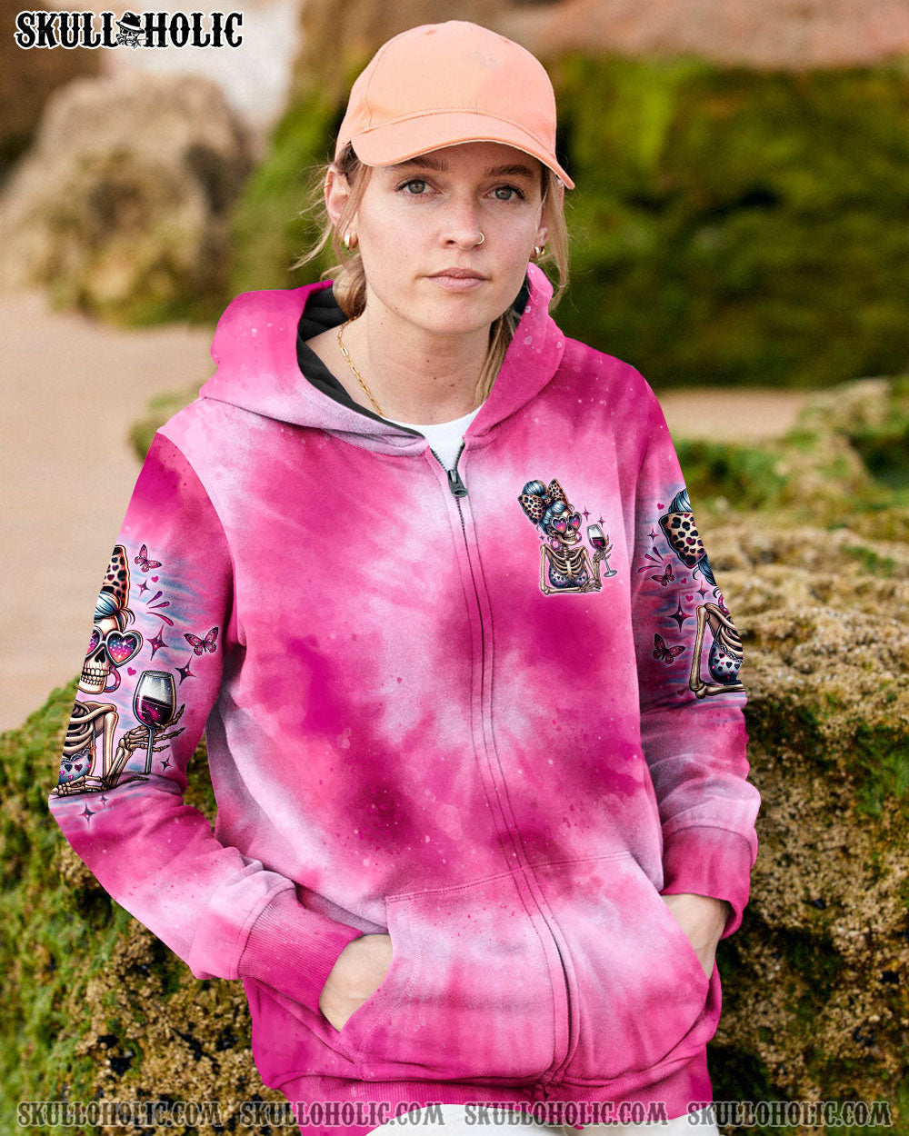 BLISSCORNERS I DON'T NEED YOUR ATTITUDE SKULL MESSY BUN ALL OVER PRINT