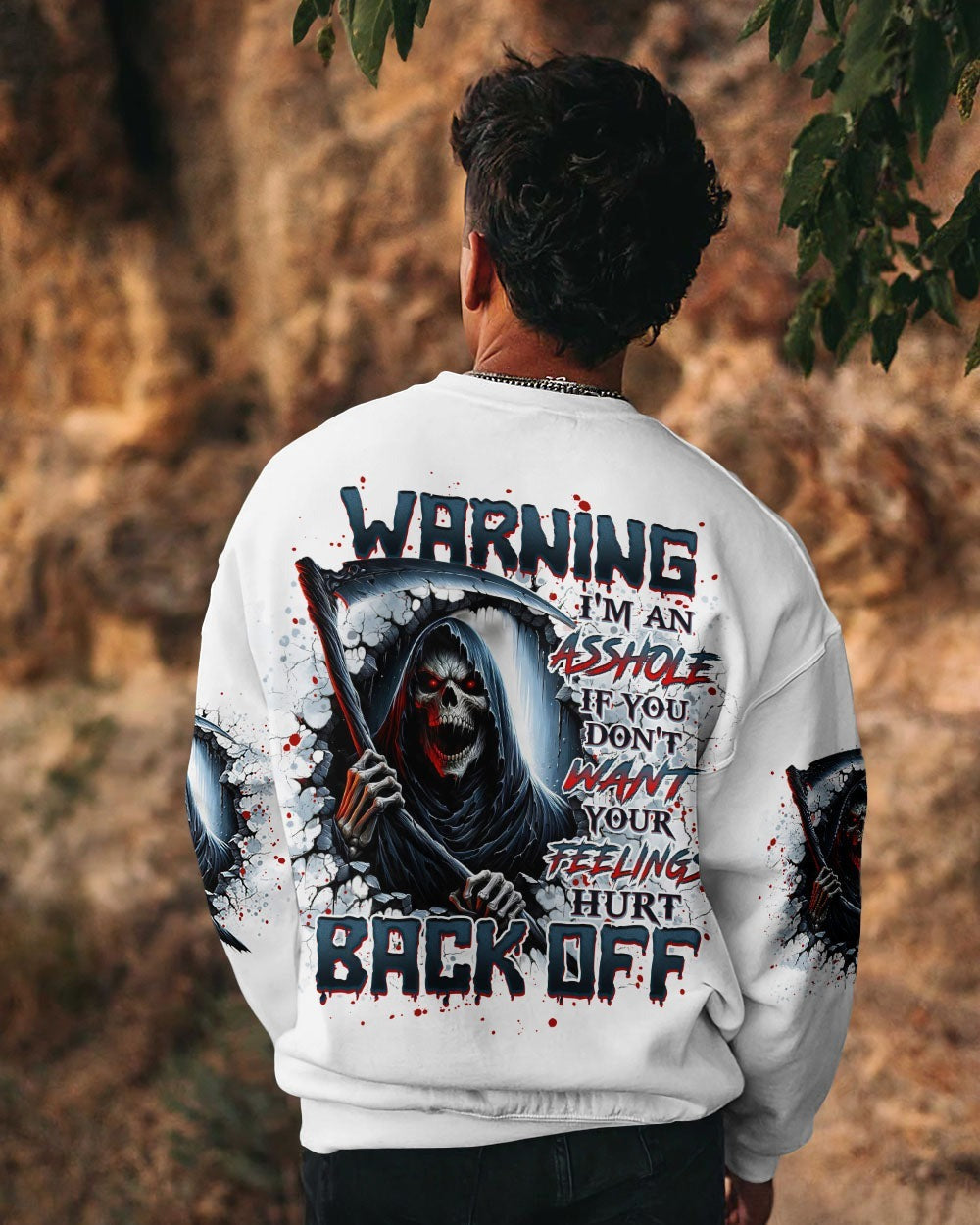 BLISSCORNERS WARNING I'M AN A SKULL REAPER ALL OVER PRINT