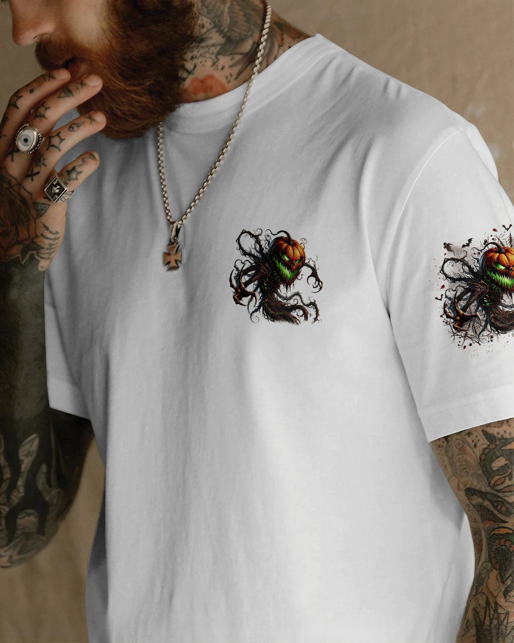 BLISSCORNERS OF COURSE I'M GOING TO HELL SKULL PUMPKINS HALLOWEEN ALL OVER PRINT