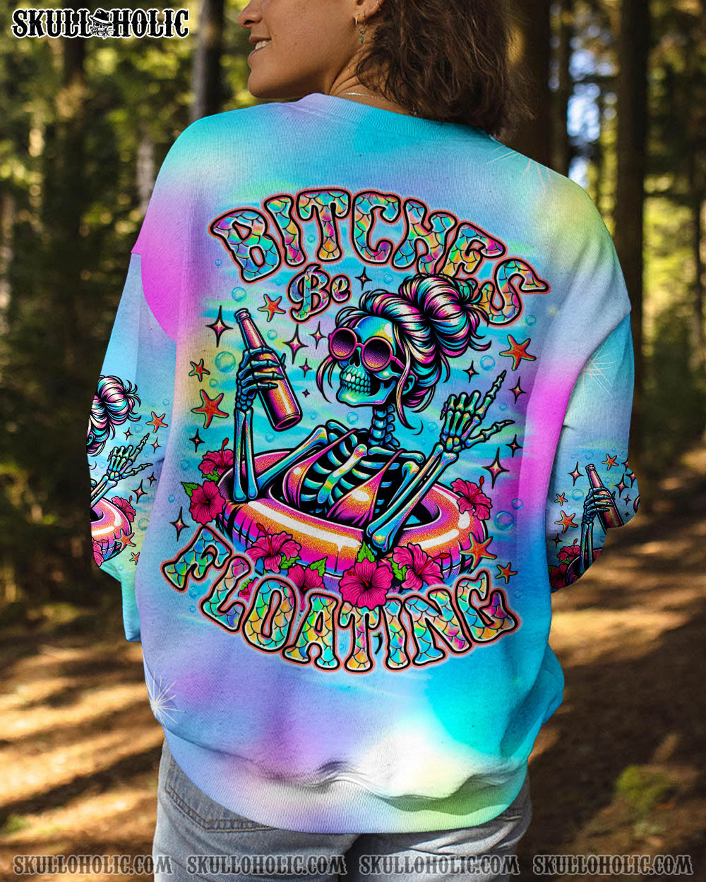 BLISSCORNERS BI**HES BE FLOATING SKELETON ALL OVER PRINT