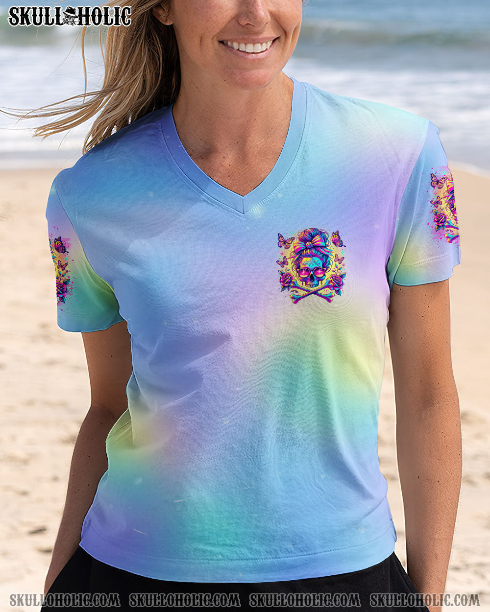 BLISSCORNERS IT'S GOING TO BE ONE OF THOSE DAYS SKULL MESSY BUN ALL OVER PRINT