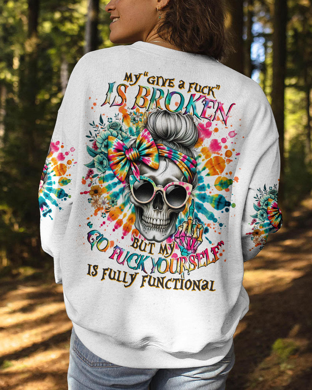 BLISSCORNERS ZERO F GIVEN MESSY BUN TIE DYE ALL OVER PRINT