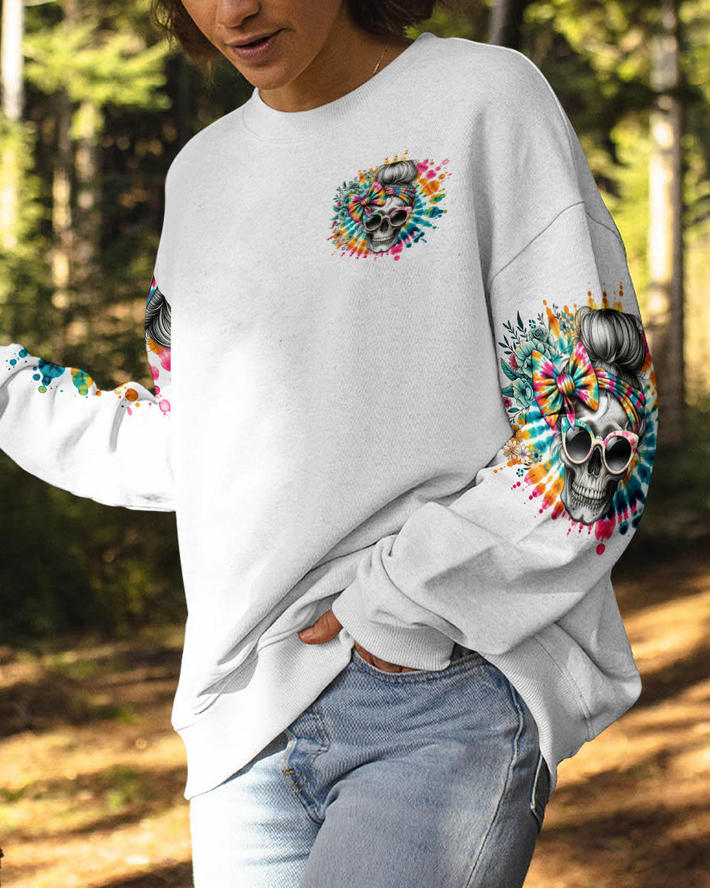 BLISSCORNERS ZERO F GIVEN MESSY BUN TIE DYE ALL OVER PRINT