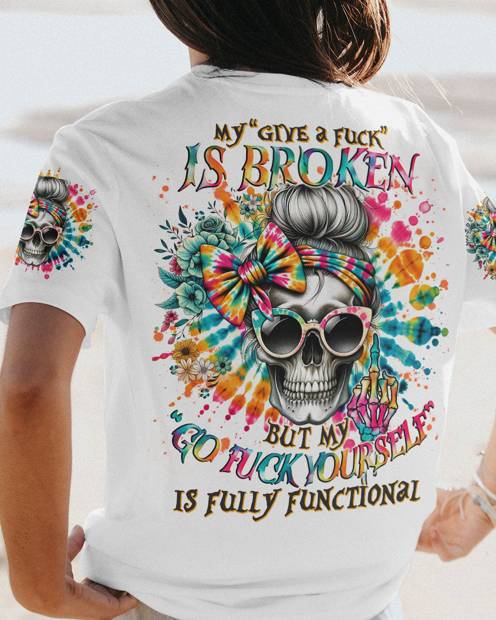 BLISSCORNERS ZERO F GIVEN MESSY BUN TIE DYE ALL OVER PRINT
