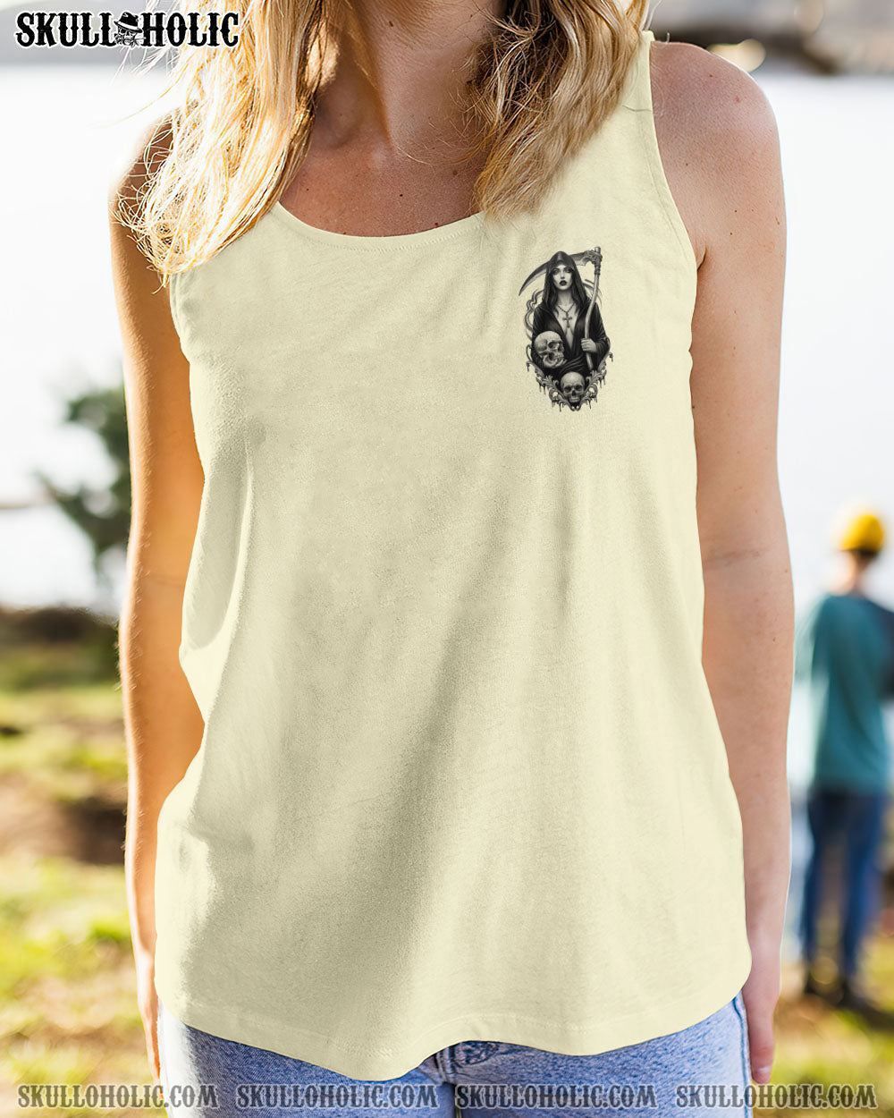 BLISSCORNERS HOW HEARTLESS I CAN BE SKULL LADY ALL OVER PRINT