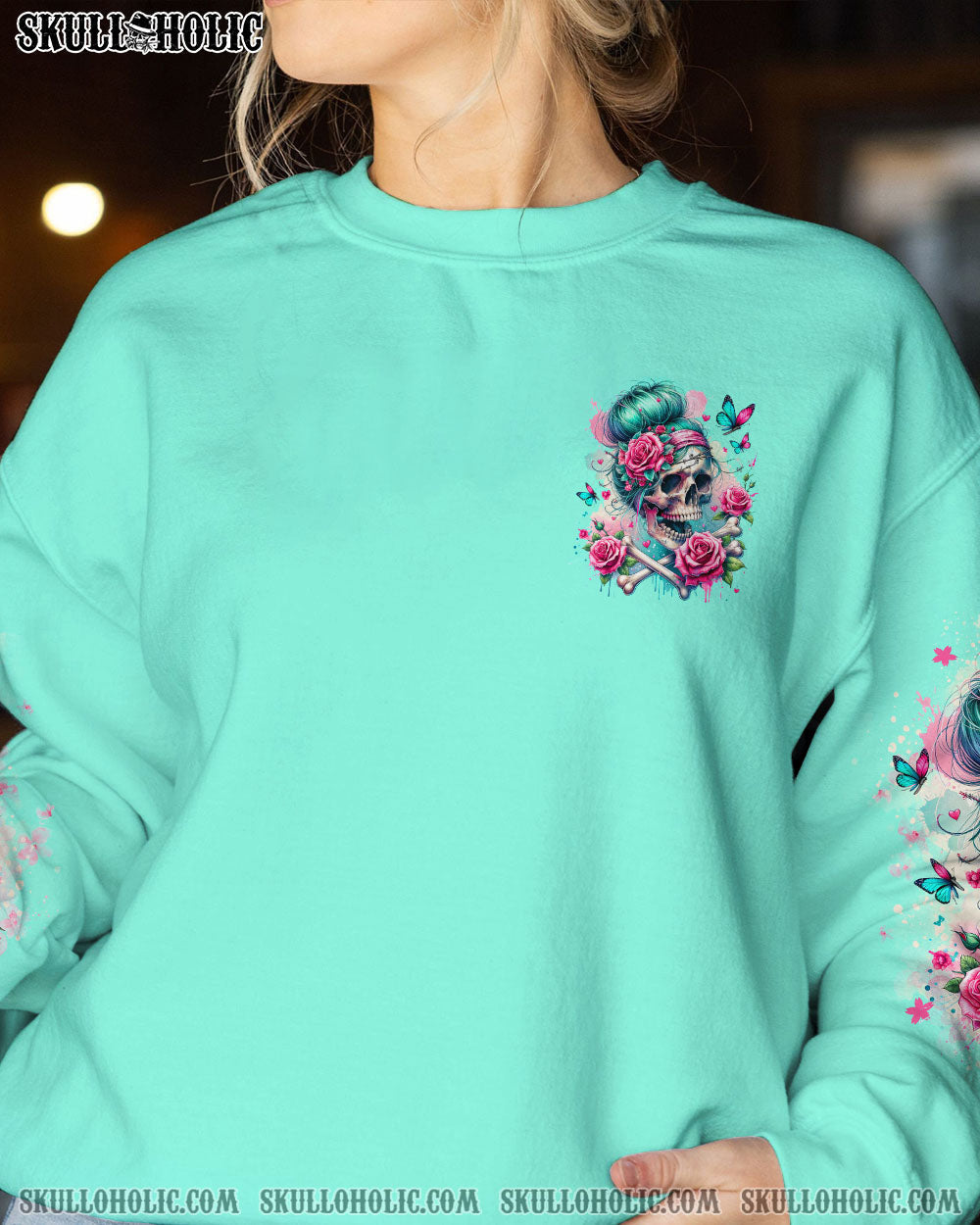 BLISSCORNERS THE GOOD GIRL IN ME MESSY BUN ALL OVER PRINT