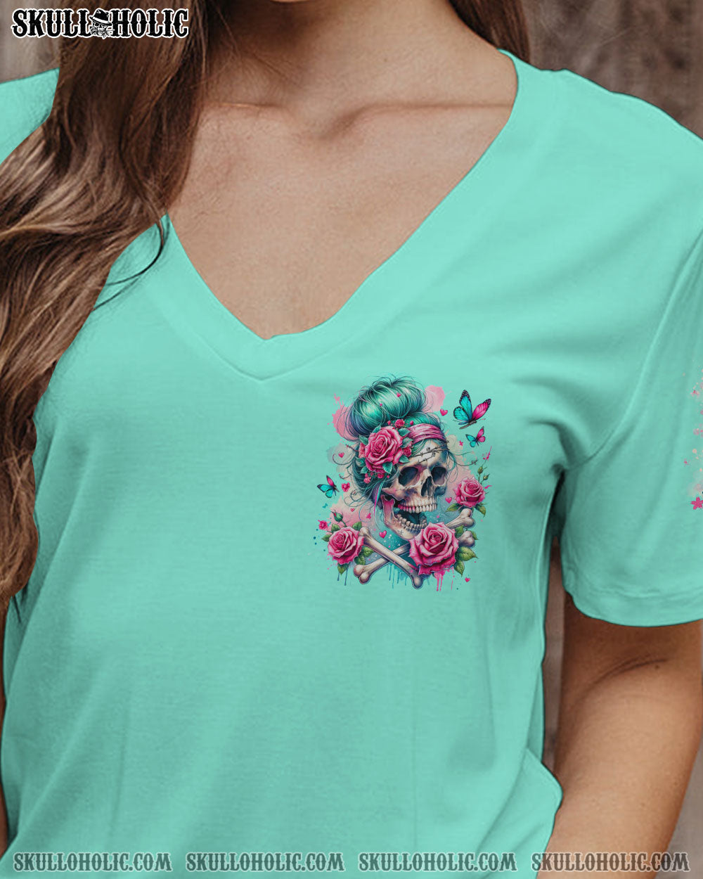 BLISSCORNERS THE GOOD GIRL IN ME MESSY BUN ALL OVER PRINT