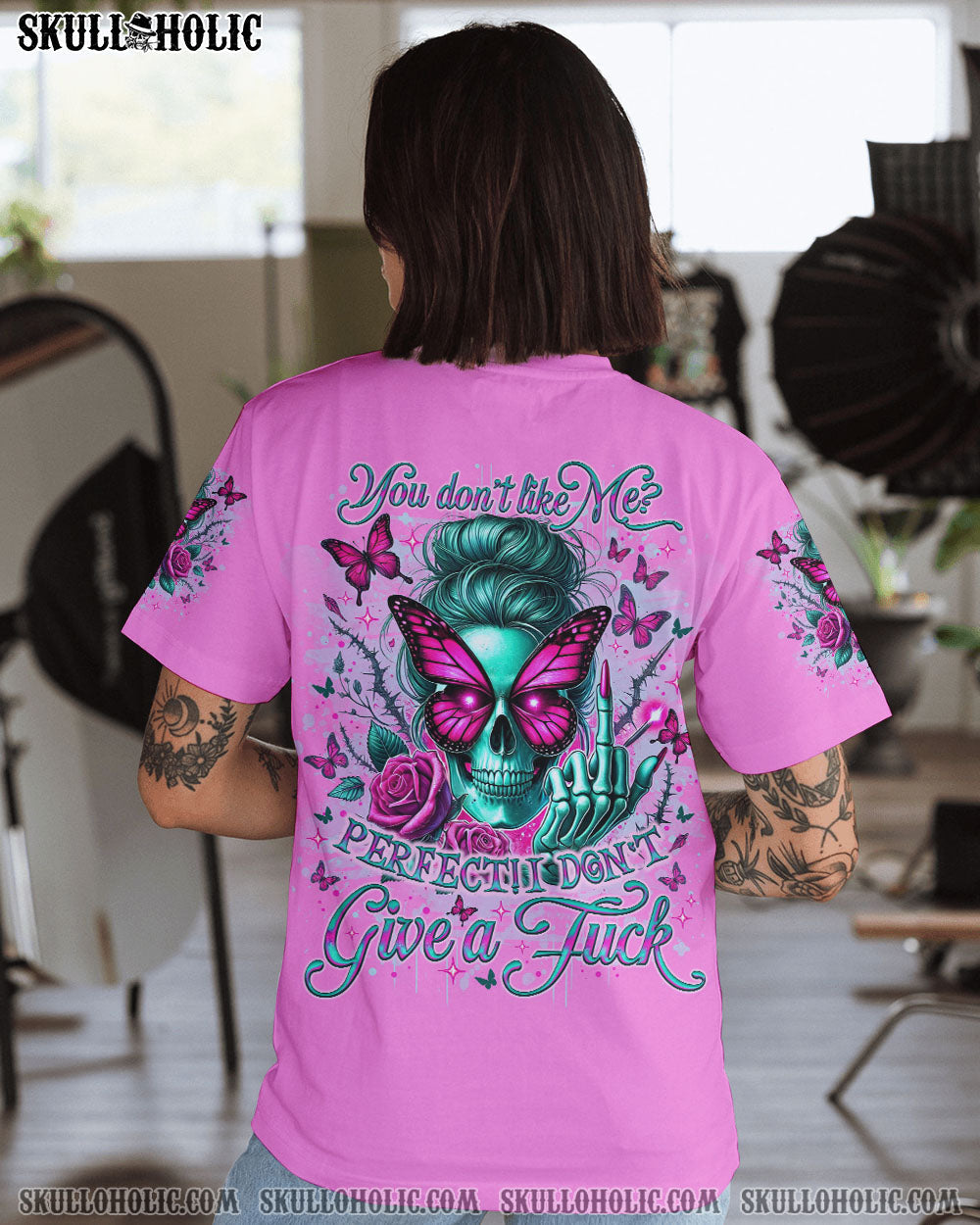 BLISSCORNERS THE GOOD GIRL IN ME MESSY BUN ALL OVER PRINT