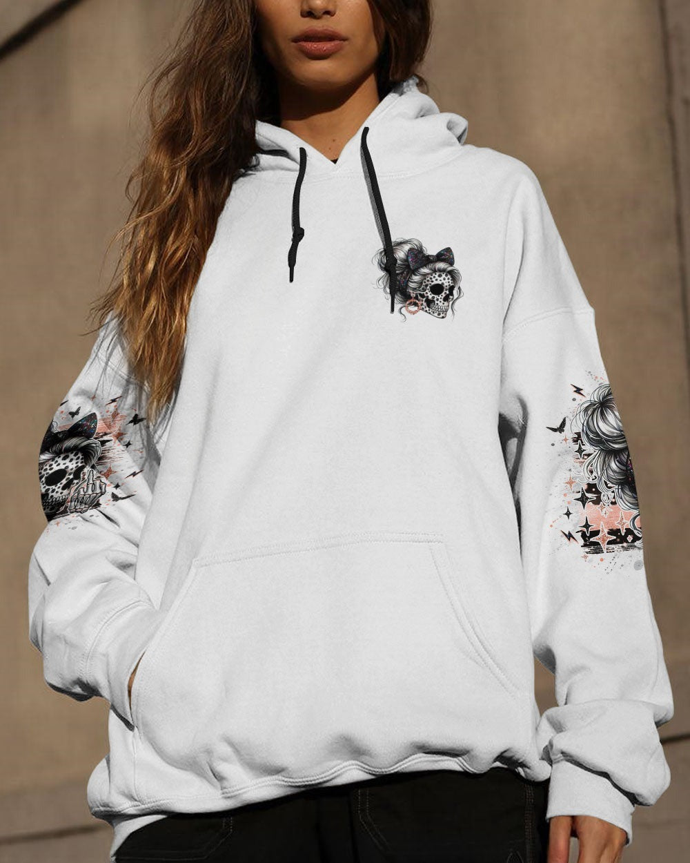 BLISSCORNERS F-BOMB MOM MESSY BUN SKULL ALL OVER PRINT