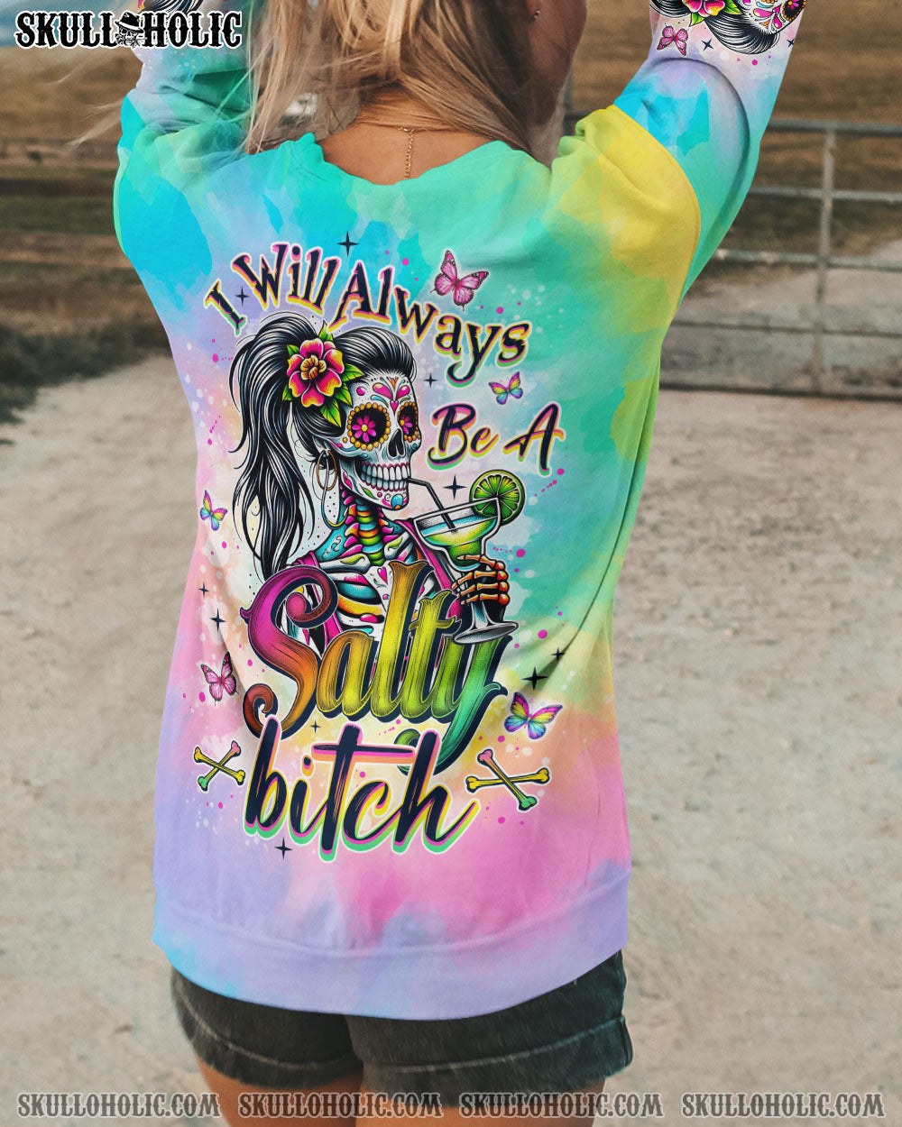 BLISSCORNERS SALTY B SKULL LADY ALL OVER PRINT