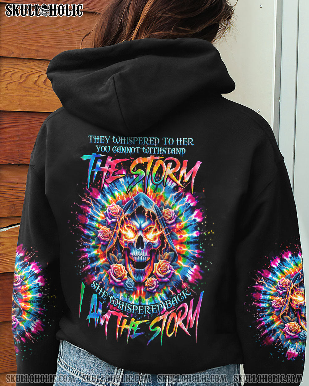 BLISSCORNERS I AM THE STORM REAPER ROSE TIE DYE ALL OVER PRINT
