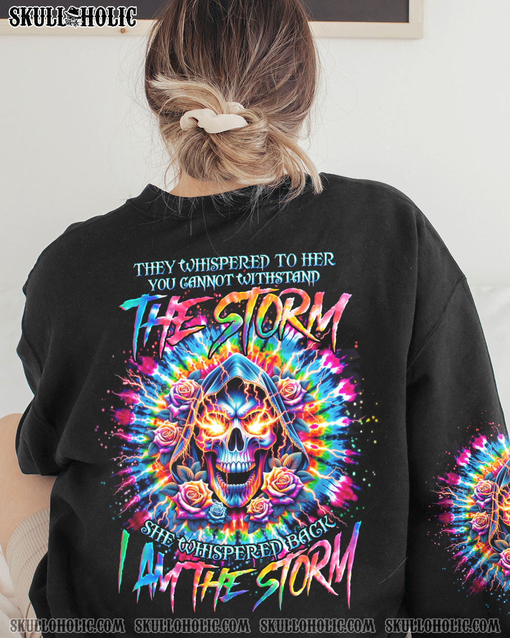 BLISSCORNERS I AM THE STORM REAPER ROSE TIE DYE ALL OVER PRINT