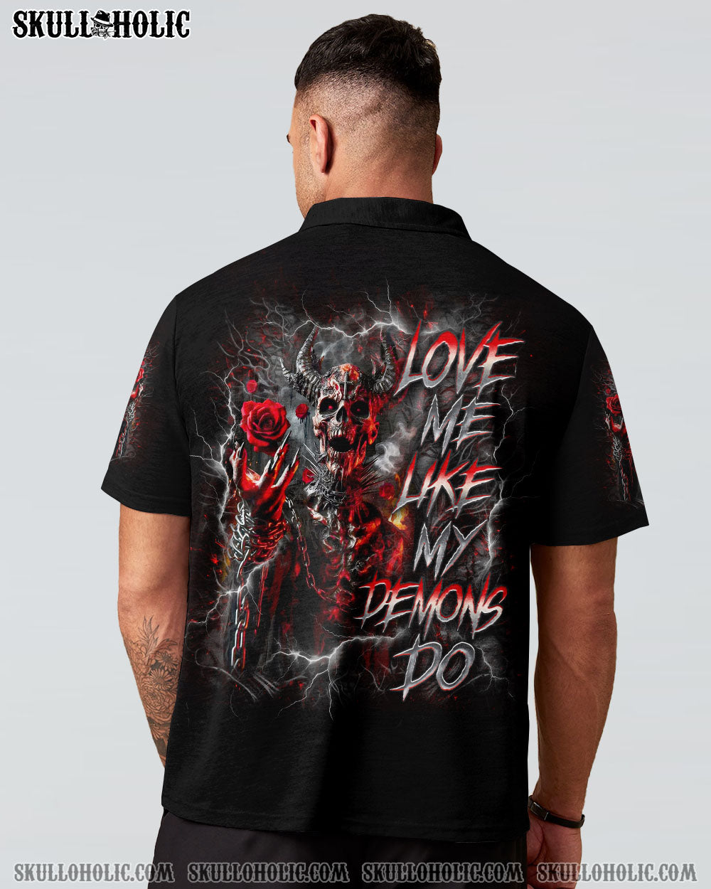 BLISSCORNERS LOVE ME LIKE MY DEMONS DO SKULL ALL OVER PRINT