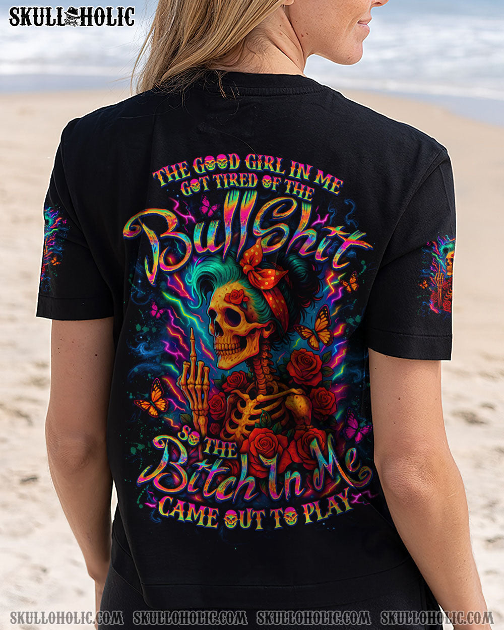 BLISSCORNERS FRESH OUT OF F MESSY BUN ALL OVER PRINT