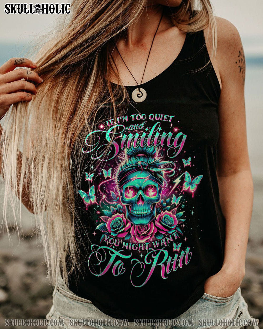 BLISSCORNERS SHE IS SUNSHINE MESSY BUN ALL OVER PRINT