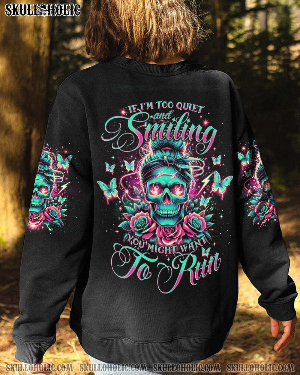 BLISSCORNERS SHE IS SUNSHINE MESSY BUN ALL OVER PRINT