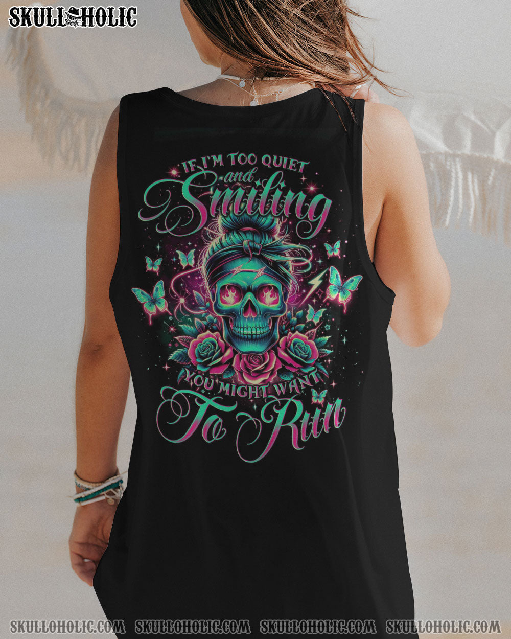 BLISSCORNERS SHE IS SUNSHINE MESSY BUN ALL OVER PRINT