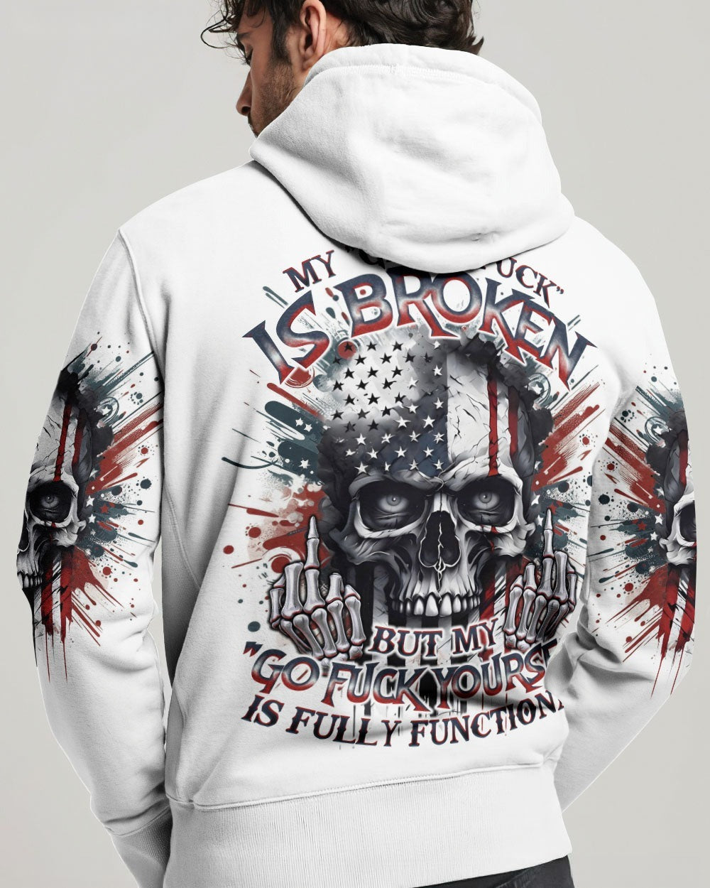 BLISSCORNERS MY GIVE A F IS BROKEN SKULL ALL OVER PRINT