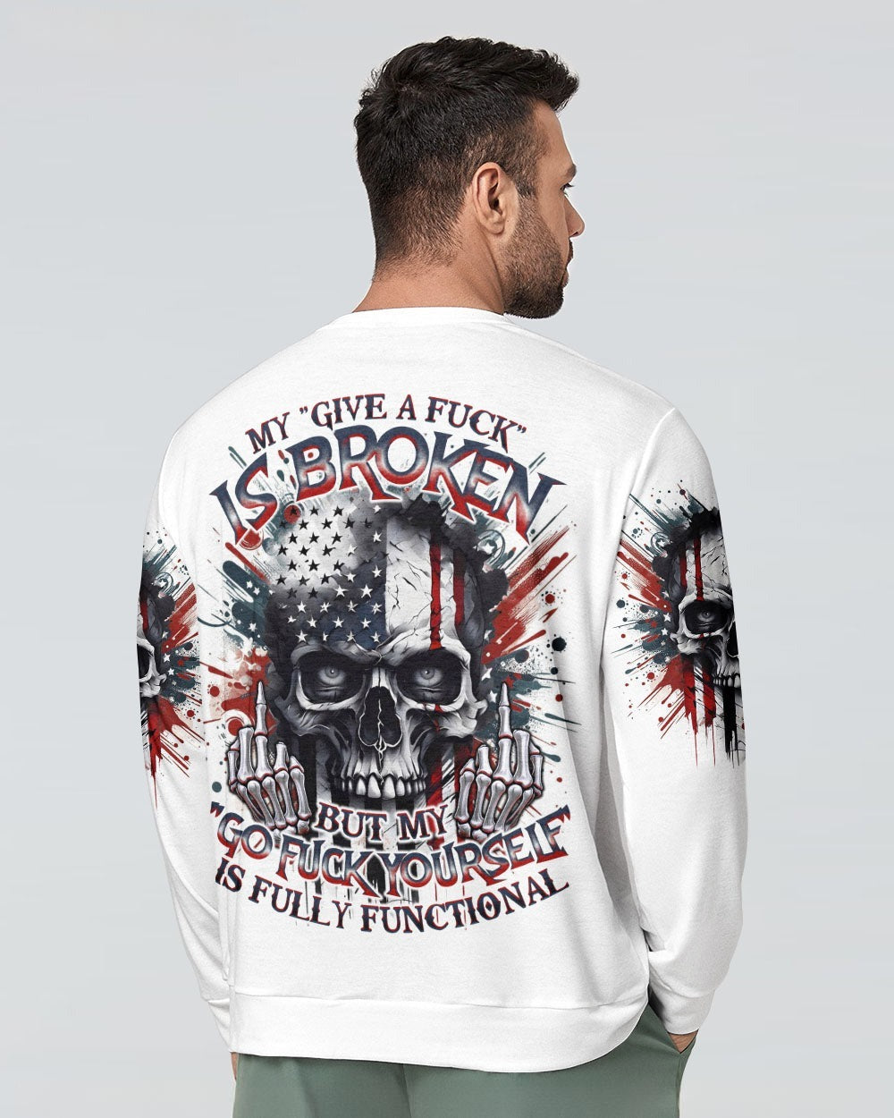 BLISSCORNERS MY GIVE A F IS BROKEN SKULL ALL OVER PRINT