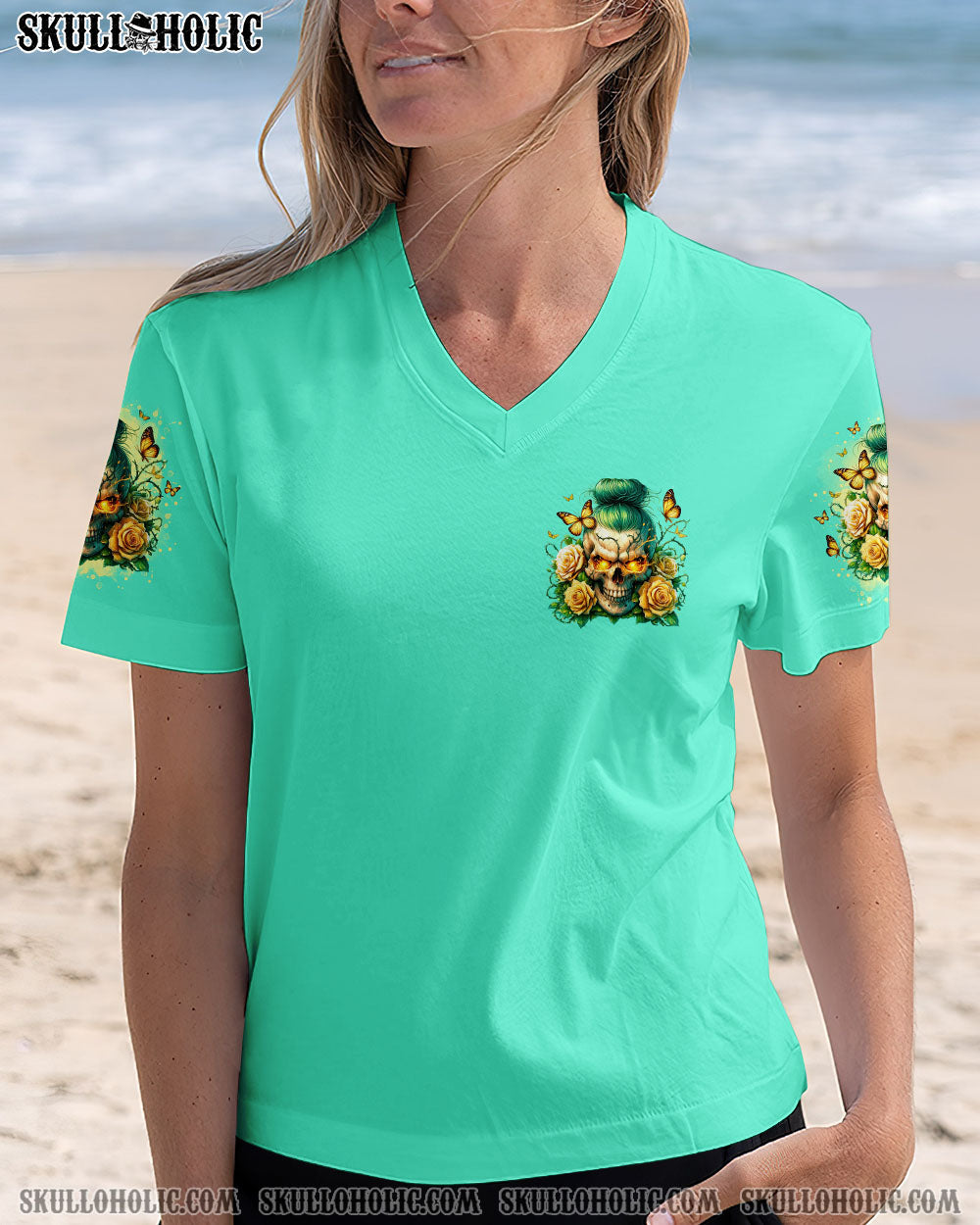 BLISSCORNERS BLAME YOURSELF SKULL MESSY BUN ALL OVER PRINT