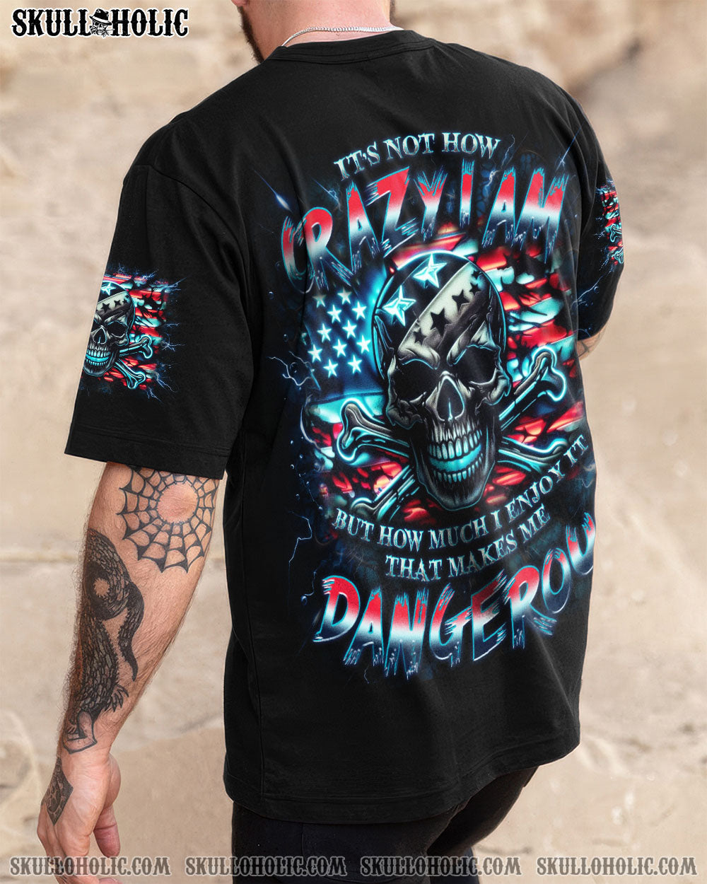BLISSCORNERS IT'S NOT HOW CRAZY I AM  SKULL ALL OVER PRINT