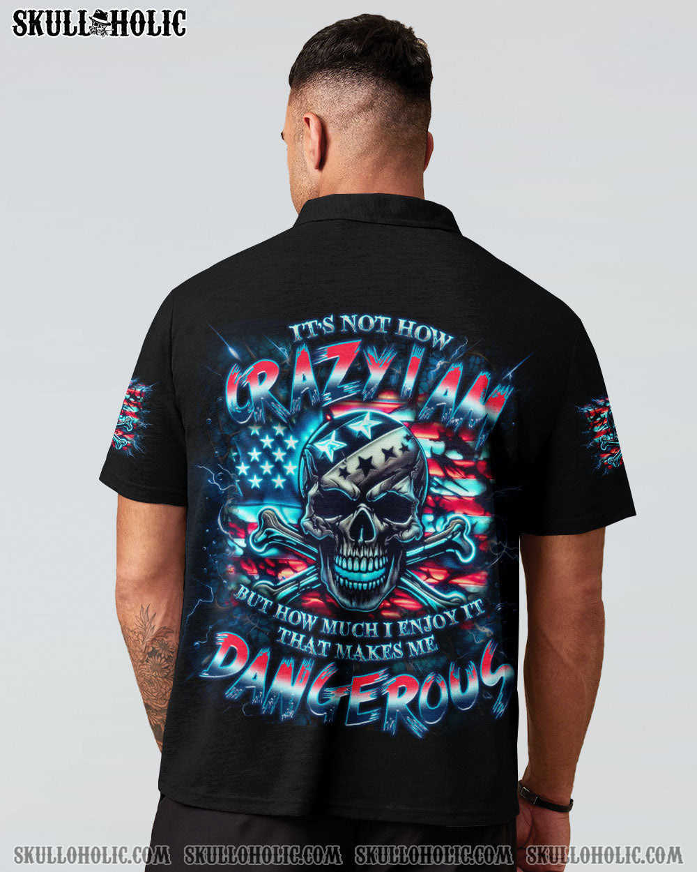 BLISSCORNERS IT'S NOT HOW CRAZY I AM  SKULL ALL OVER PRINT