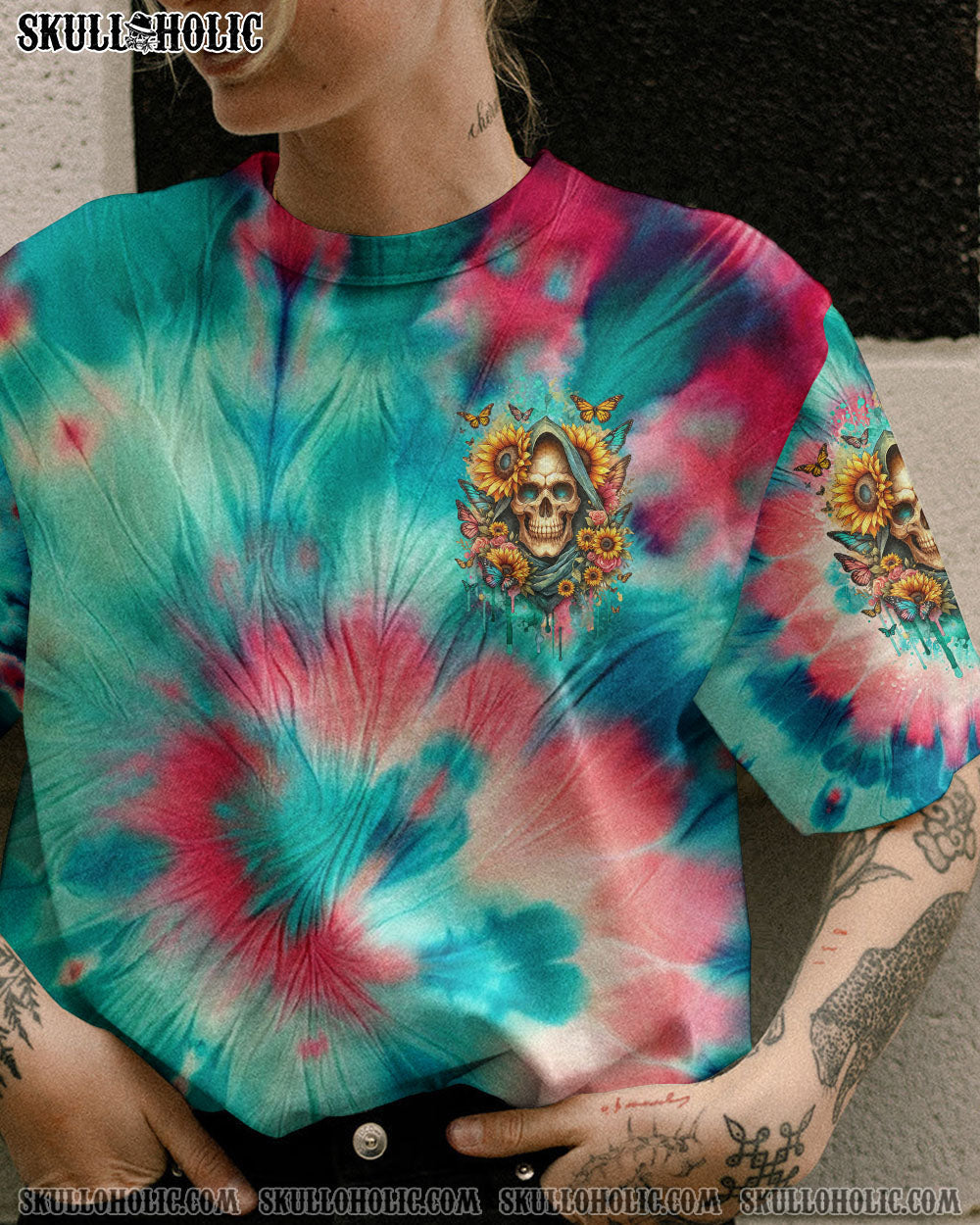 BLISSCORNERS I'M BLUNT BECAUSE GOD ROLLED ME TIE DYE ALL OVER PRINT