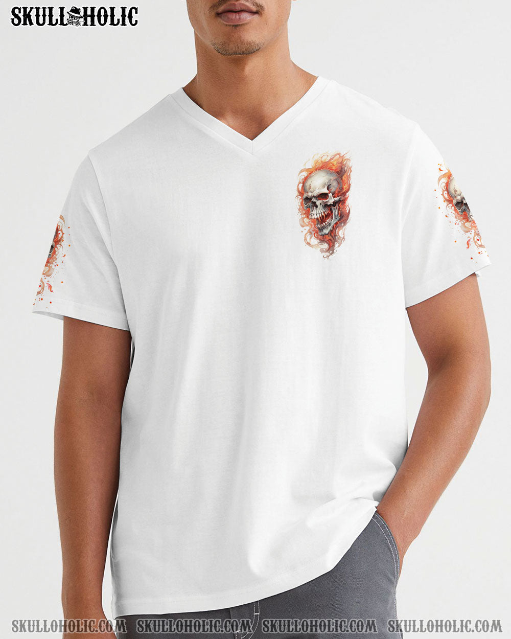 BLISSCORNERS ONE DAY I'M GONNA JUST SAY DEMON SKULL ALL OVER PRINT