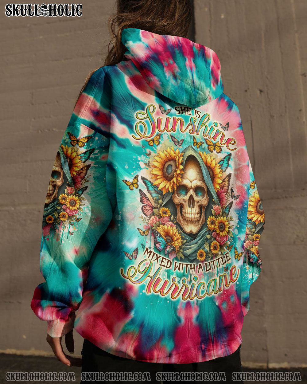 BLISSCORNERS SHE IS SUNSHINE SUNFLOWER REAPER TIE DYE ALL OVER PRINT