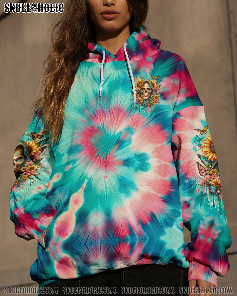 BLISSCORNERS SHE IS SUNSHINE SUNFLOWER REAPER TIE DYE ALL OVER PRINT