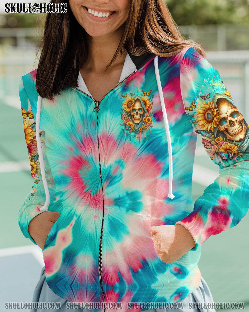 BLISSCORNERS SHE IS SUNSHINE SUNFLOWER REAPER TIE DYE ALL OVER PRINT