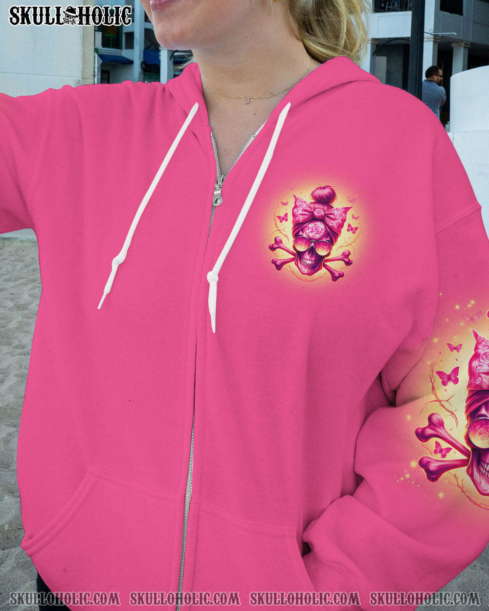 BLISSCORNERS I'M AN OLD WOMAN MESSY BUN SKULL ALL OVER PRINT