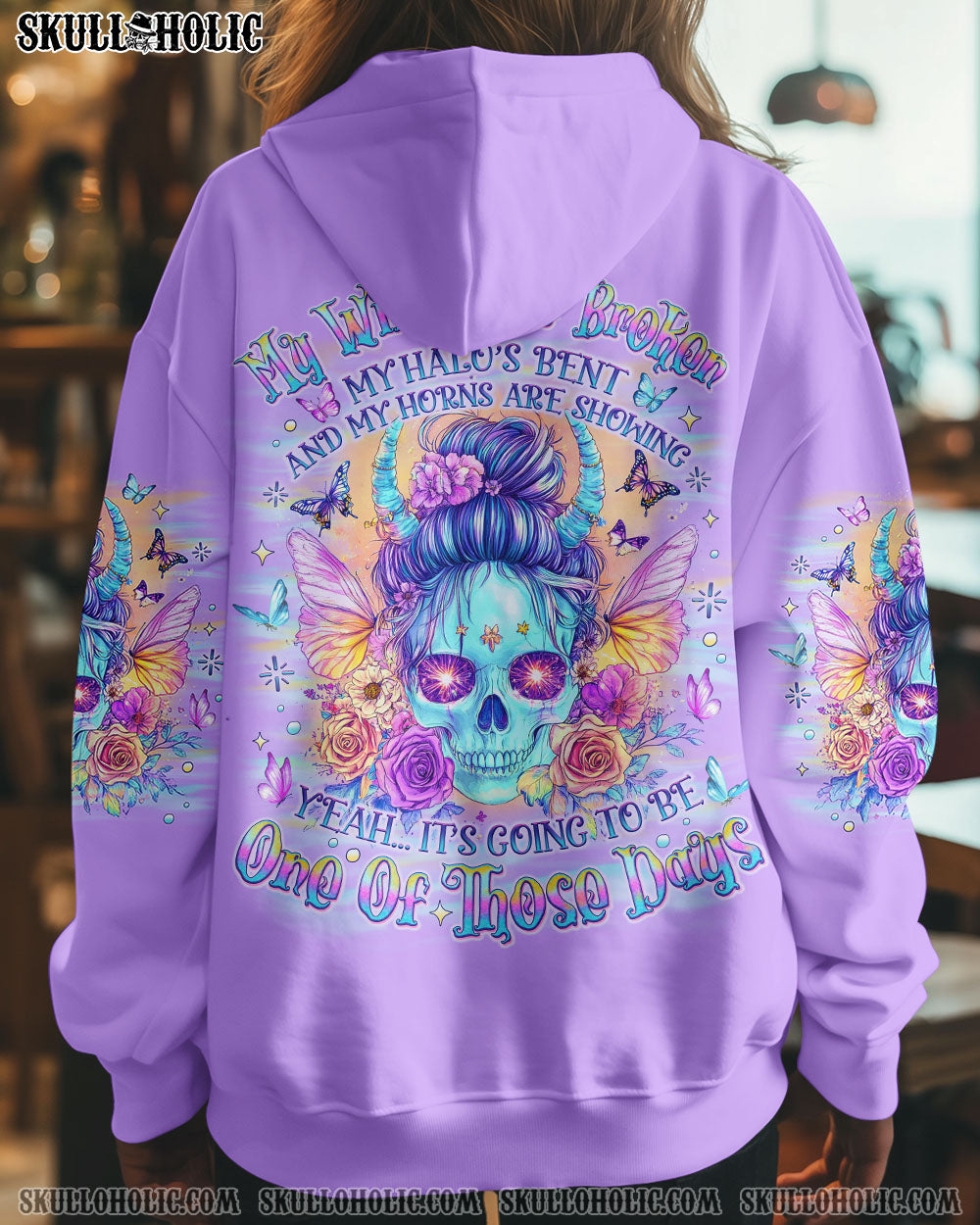BLISSCORNERS YES I'M PRETTY SKULL MESSY BUN  ALL OVER PRINT